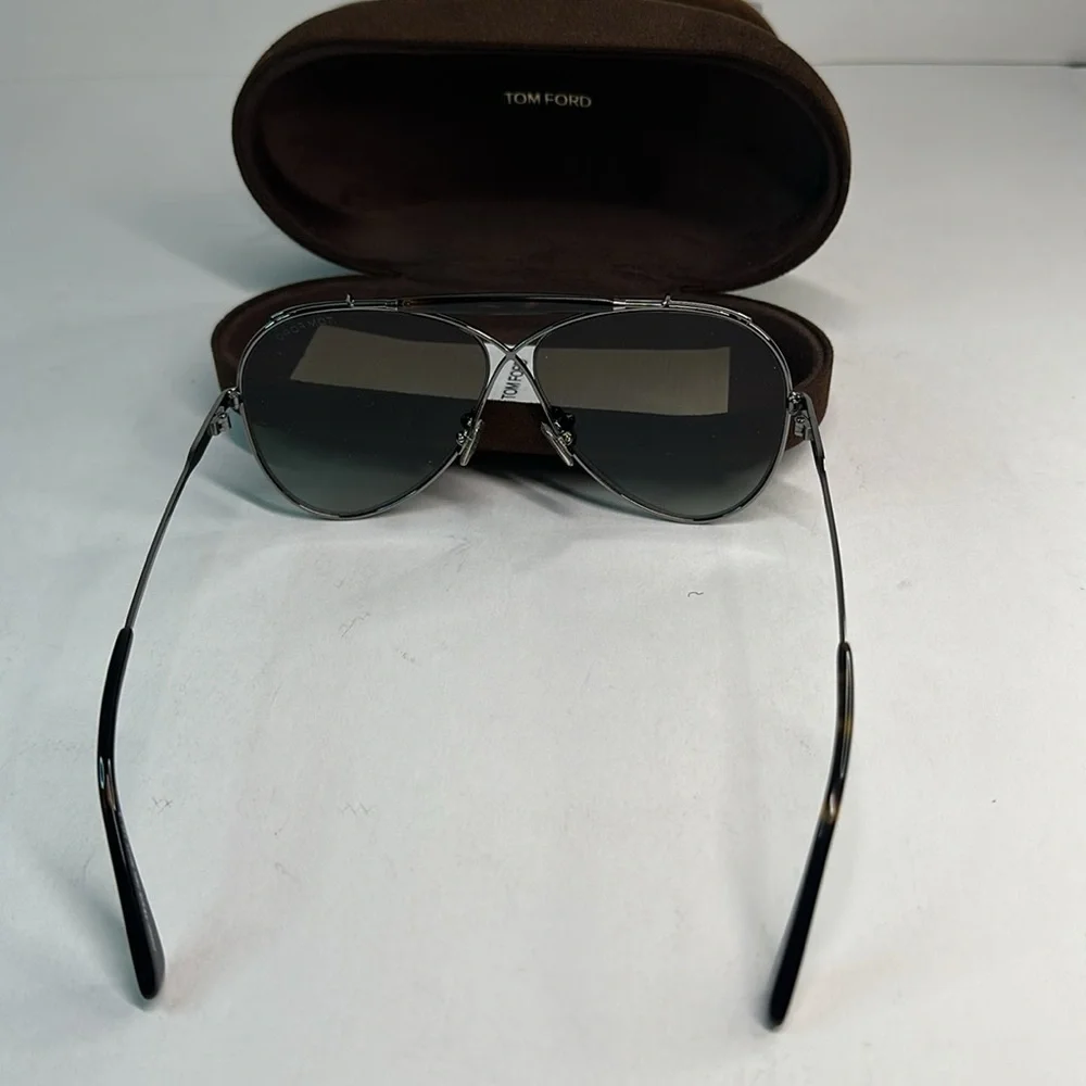 💯- New Authentic TOM FORD FT0818 pilot-frame metal sunglasses